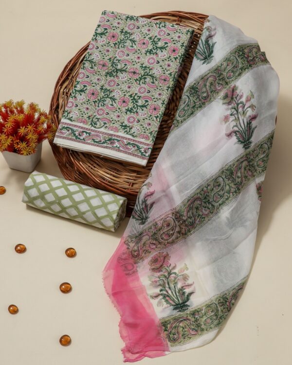 COTTON SUIT SET WITH CHIFFON DUPATTA (DFHPCH512)