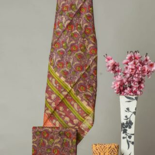 Divine’s hand block Maheshwari silk suit set (DFHMSL532)