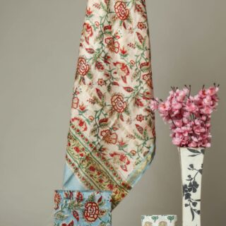Divine’s hand block maheshwari silk suit set (DFHMSL507)