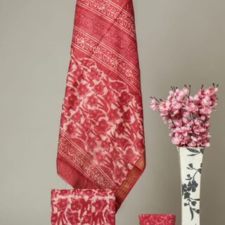 Divine’s hand block maheshwari silk suit set (DFHMSL508)