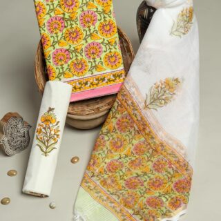 Divine’s Cotton suit set With Kota Doria Dupatta (DFHCKD519)